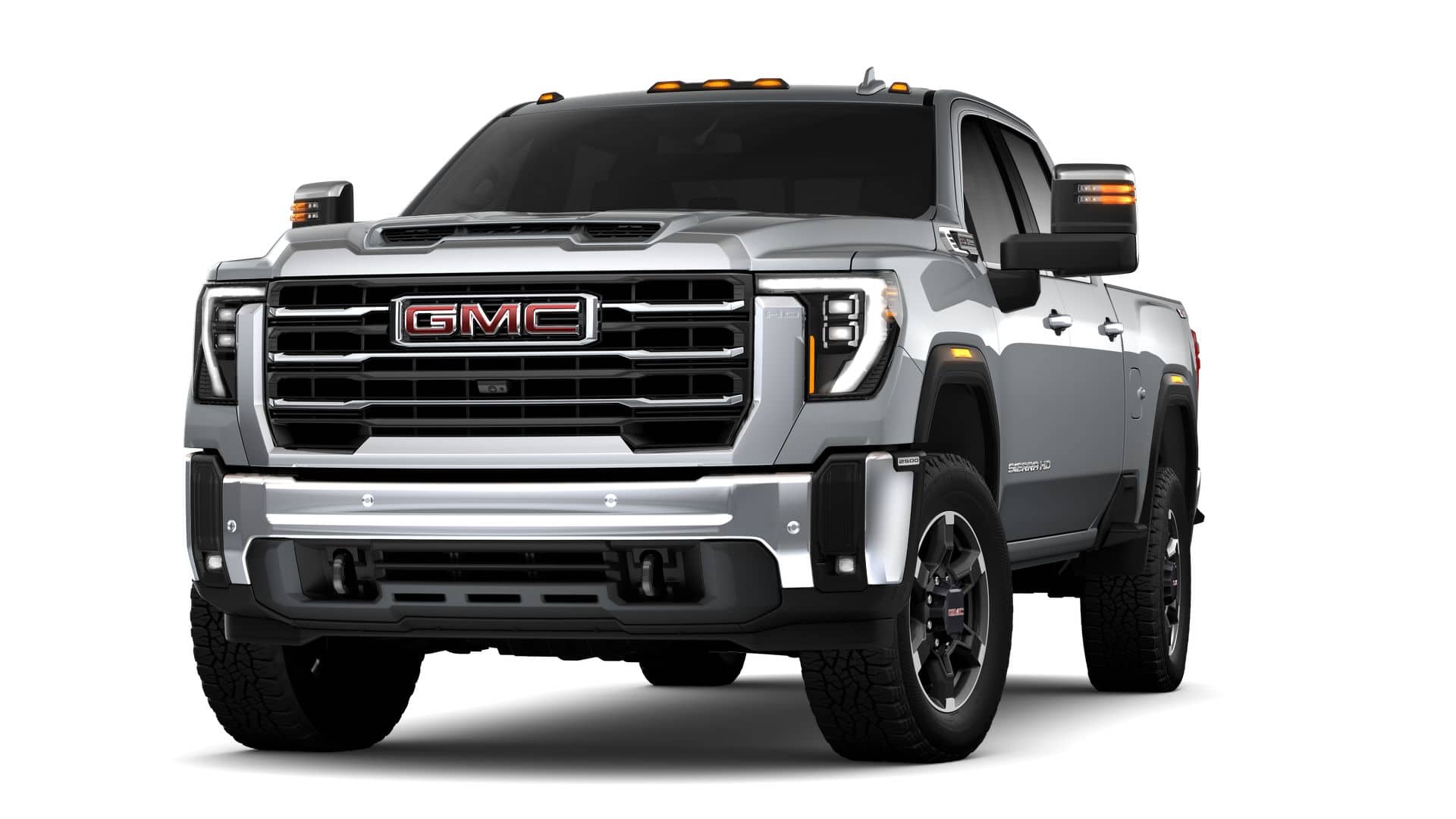 2026 GMC Sierra 2500 HD SLT in Sterling Metallic — front three-quarter view