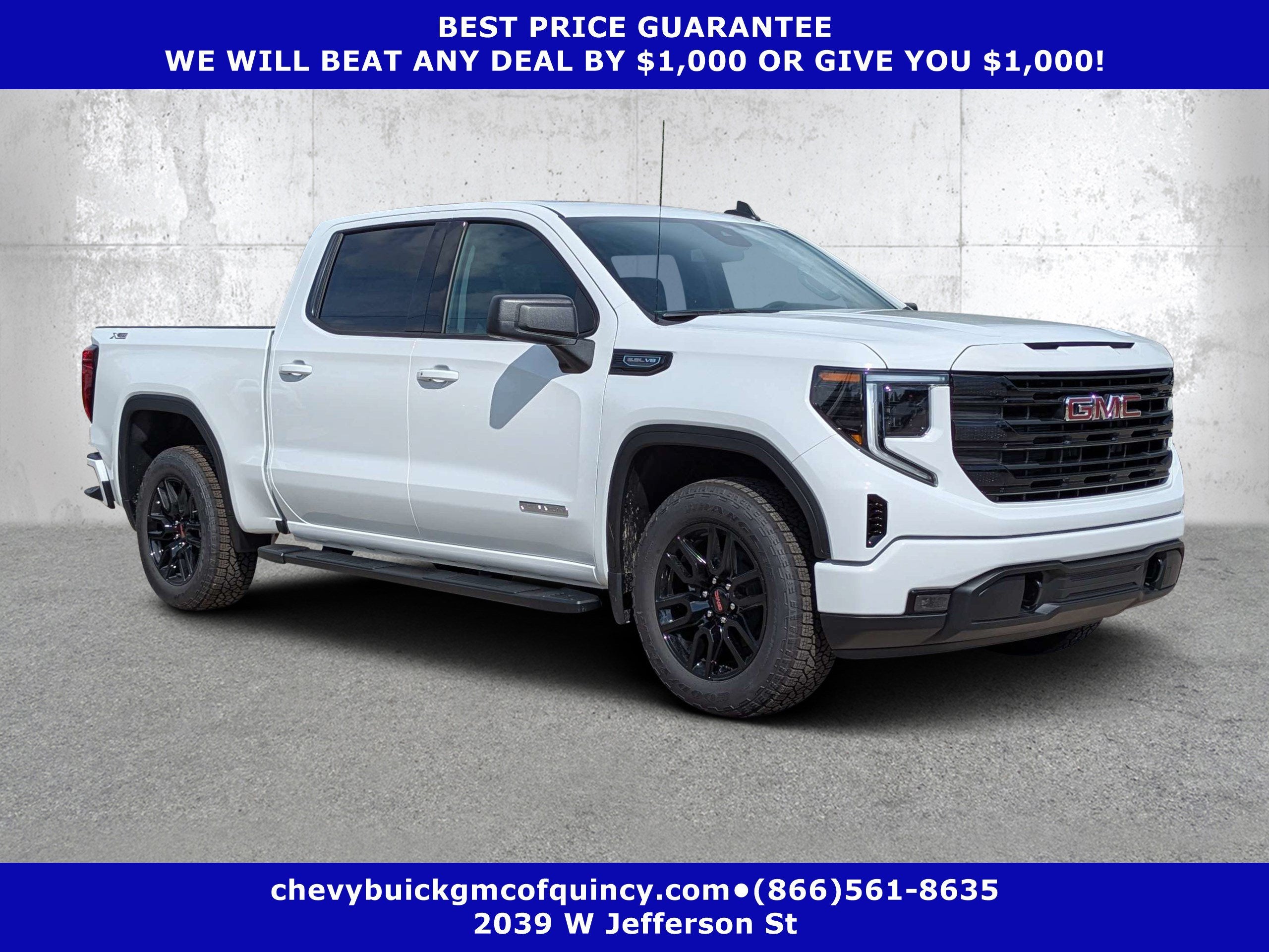 2026 GMC Sierra 1500 Elevation in Summit White — front three-quarter view