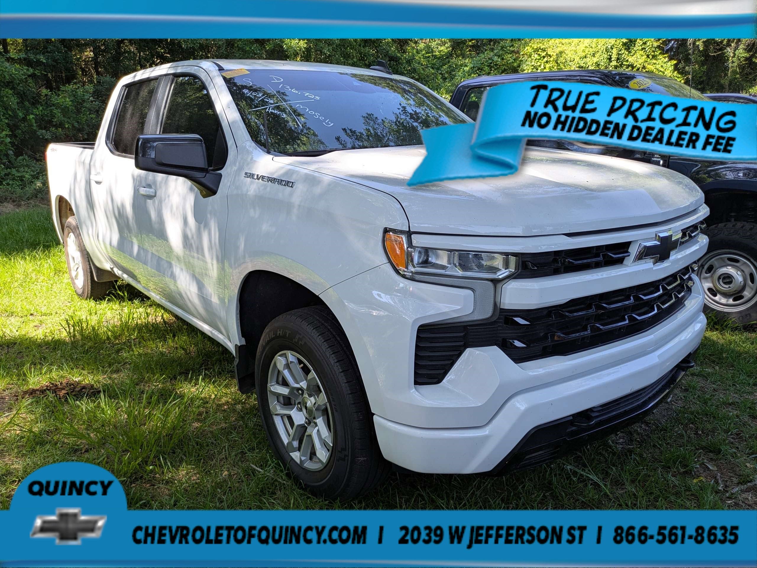 2022 Chevrolet Silverado 1500 RST in Summit White — front three-quarter view