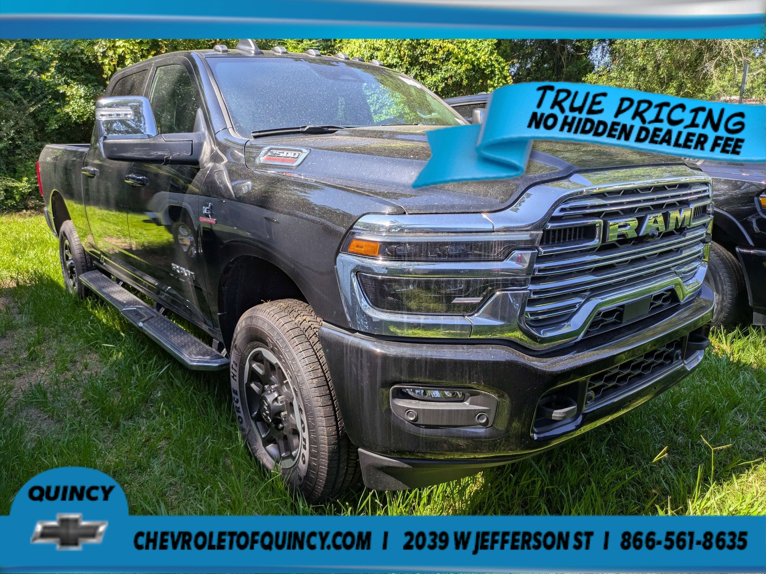 2026 RAM 2500 Laramie Crew Cab 4x4 6'4" Box in Black — front three-quarter view