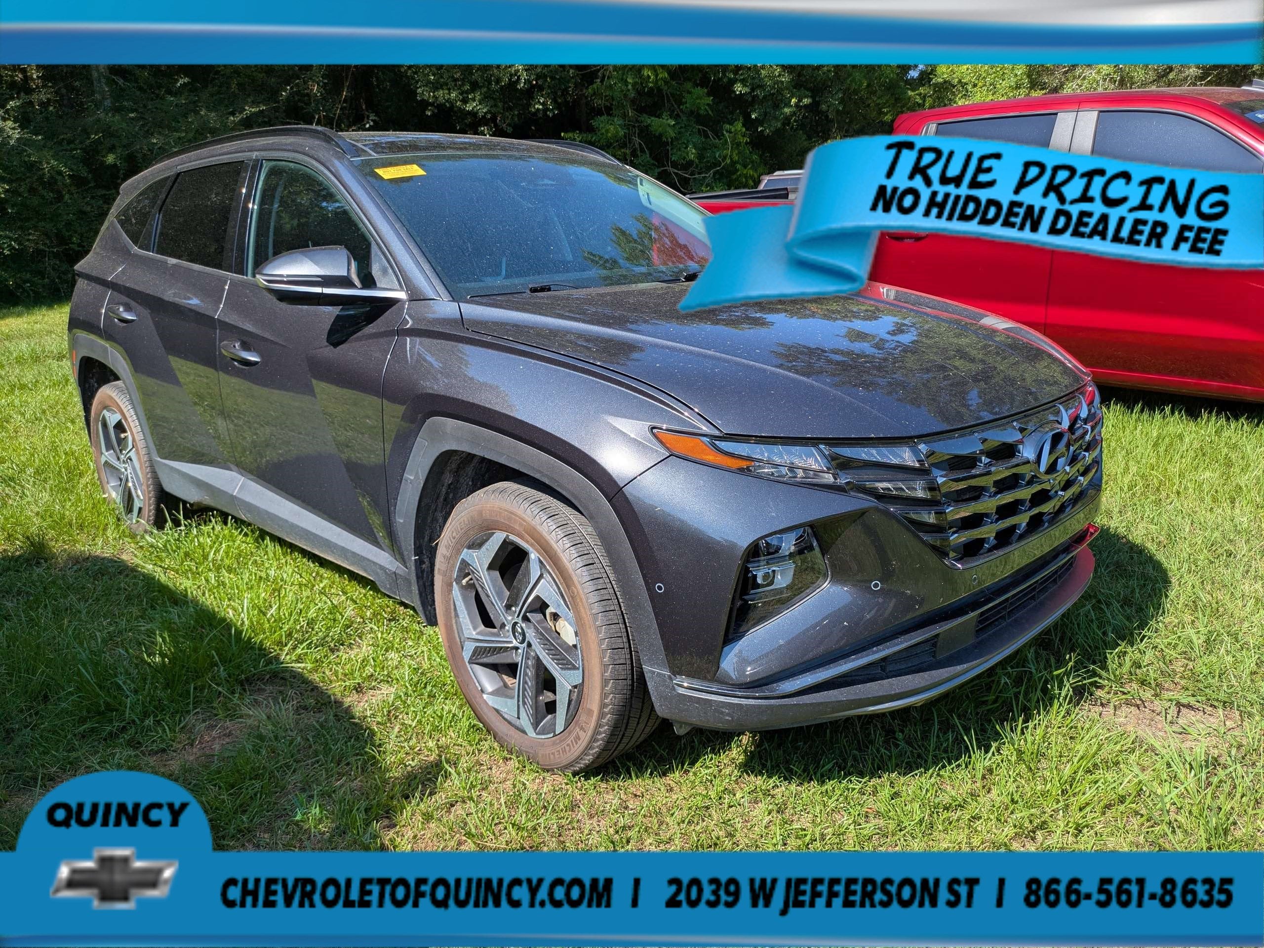 2023 Hyundai Tucson Limited in Gray — front three-quarter view