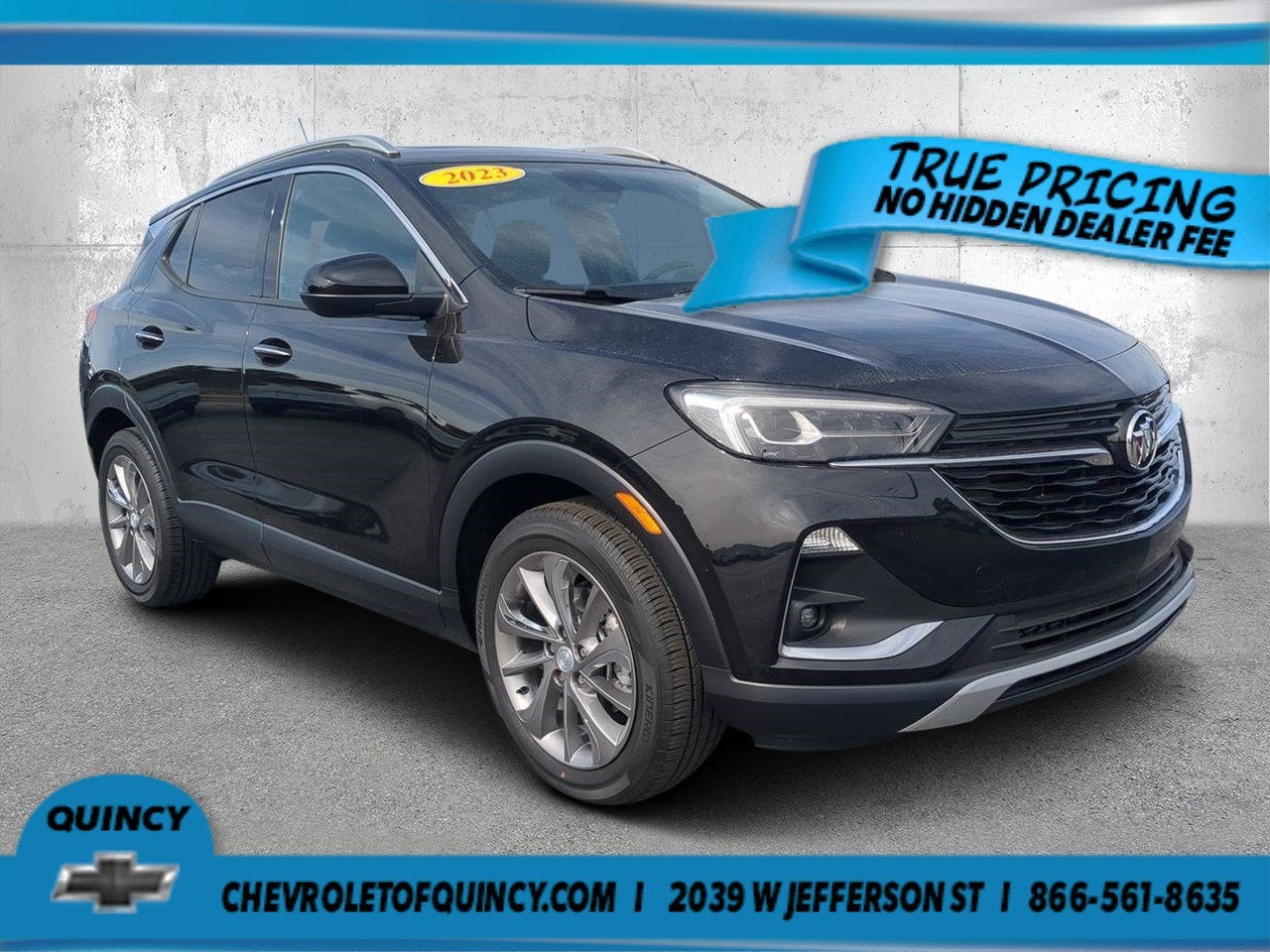 2023 Buick Encore GX Essence in Ebony Twilight Metallic — front three-quarter view